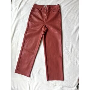 Wilfred Aritzia Melina Faux-Leather Crop Pants Size 4